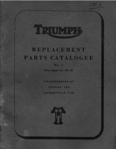 (Read) Triumph thunderbird/trophy/bonneville replacement parts catalogue#1 (pdf) - Picture 1 of 1
