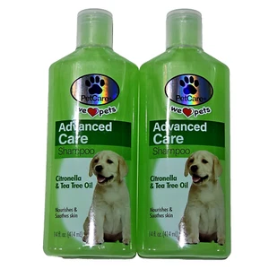 2 Pk Petcare Advanced Care Dog Shampoo Citronella & Tea Tree Oil Nourishes 14oz - Picture 1 of 1