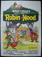 manifesto 2FG ROBIN HOOD WALT DISNEY ANIMAZIONE CARTONE ANIMATO