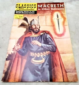 Vintage Classics Illustrated Comic Book Macbeth No 128 April 1967 - Imagen 1 de 6