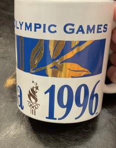 Atlanta Olympics 1996 Coffee Mug- Blue/Gold Centennial Games 100 YEARS Vintage - Picture 1 of 7