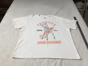 Disney Forever Bambi T Shirt Womens 3XL White Short Sleeve Logo Graphic - Picture 1 of 10