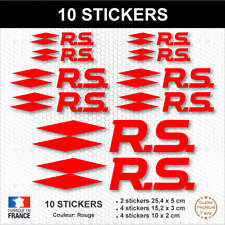 Stickers RS Clio Megane Twingo Autocollant Rouge 10 Adhésifs Renault Performance