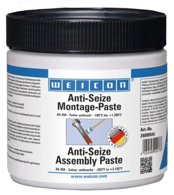 WEICON Anti-Seize Montagepaste 450 g | Schmierstoff & Korrosionsschutz anthrazit
