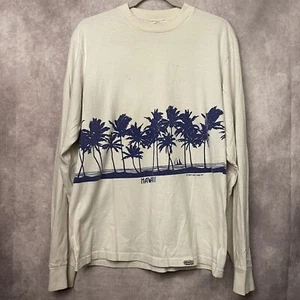 Camiseta vintage años 70 Crazy Shirts Hawaii L/S adulto talla grande L algodón EE. UU. de colección - Imagen 1 de 5