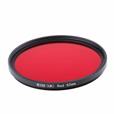 62mm Full Red Color Lens Filter With Thread Mount for all DSLR SLR Camera Lens - Image 1 of 4