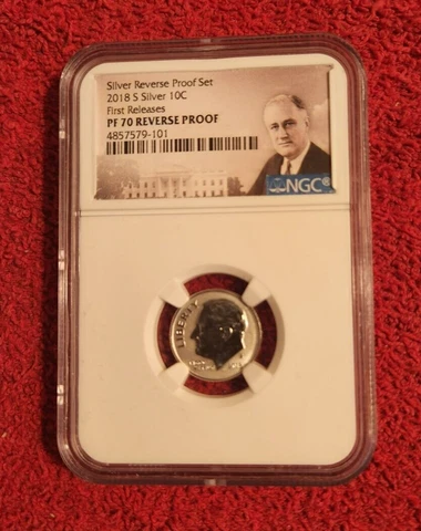 2018 s reverse proof Roosevelt dime NGC PF 70 first releases * Cover