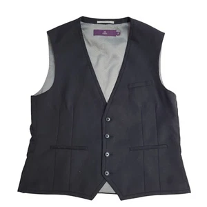 Next Black 3 Pocket Smart Formal Waistcoat Men's M 40'' - Picture 1 of 4