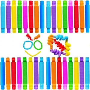 Confezione da 32 tubi pop tubi fidget per bambini e adulti set giocattolo per - Foto 1 di 5