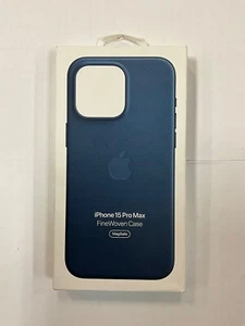 Apple Fine Woven MagSafe Case iPhone 15 Pro Max -Pacific Blue - Picture 1 of 3