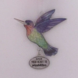 i1 Open your heart to possibilities HUMMINGBIRD ORNAMENT ganz - Picture 1 of 3