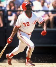 1989 KEN GRIFFEY Cincinnati Reds BASEBALL ACTION Glossy Photo 8x10 PICTURE SWING