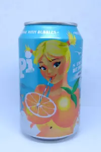 Empty Pipi Orange soda can; 330 ml / 11.2 fl oz; BOTTOM opened (Croatia) - Bild 1 von 8