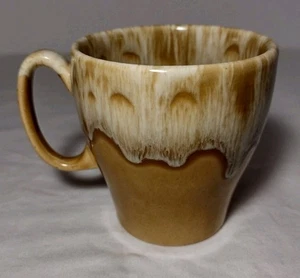 Taza de café de goteo dorada vintage EE. UU. cerámica caramelo amarillo 3,5" de alto - Imagen 1 de 5