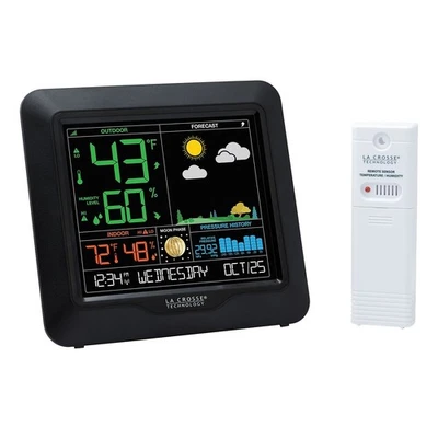 La Crosse Technology S84107 Color Forecast Station Black - Image 1 of 4