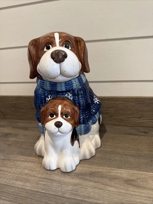 Suéter tejido azul Mercuries Beagle perro con tarro de galletas de cerámica para cachorro - Usado Foto 1 de 4