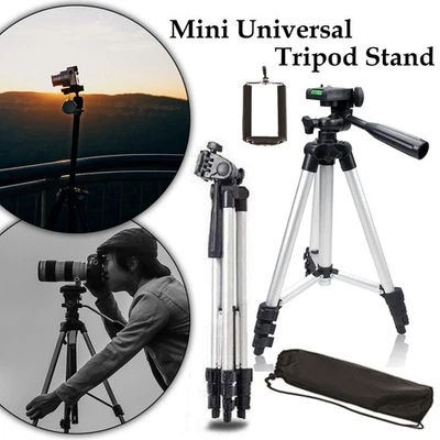 Camera Tripod Stand Aluminium 103cm Adjustable Phone Holder Universal Mount - Image 1 of 4