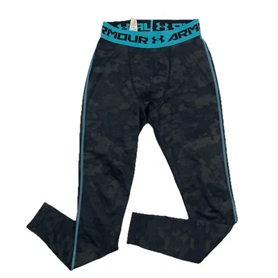 Under Armour HeatGear Training Compression Leggings Black/Blue Men’s Size M - Image 1 of 4