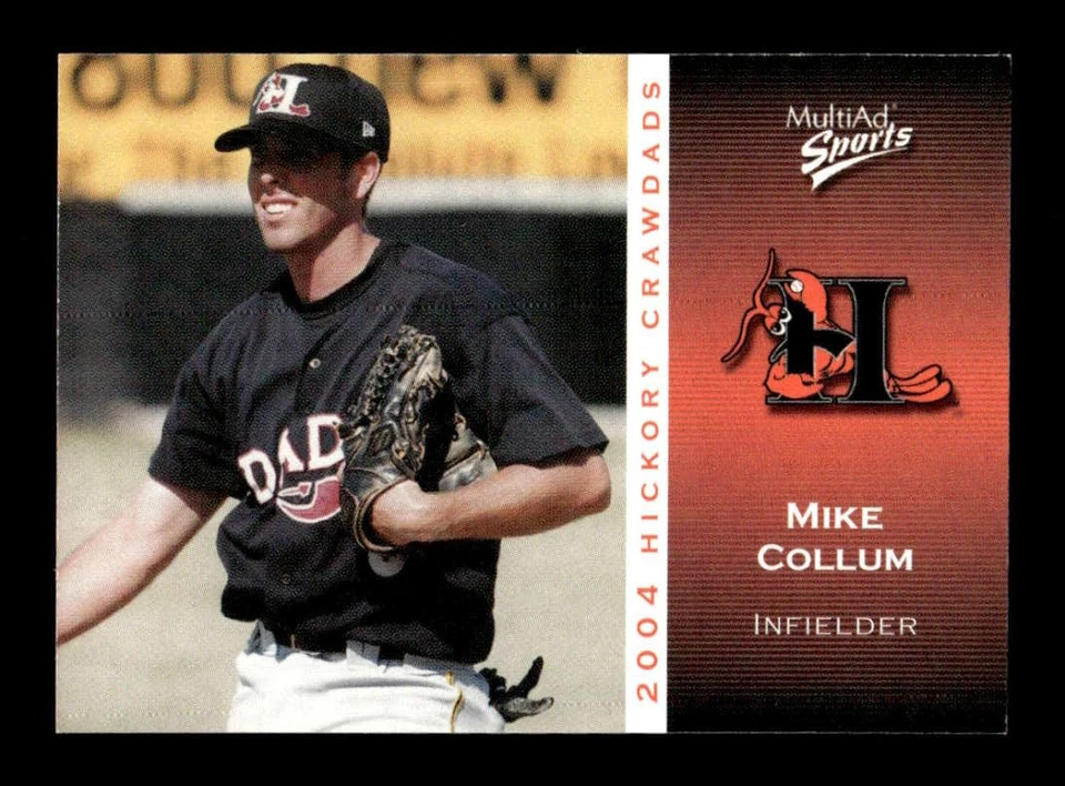 2004 Multi-Ad Hickory Crawdads #12 Mike Collum NM Near Mint BXCP05 - Image 1 of 2