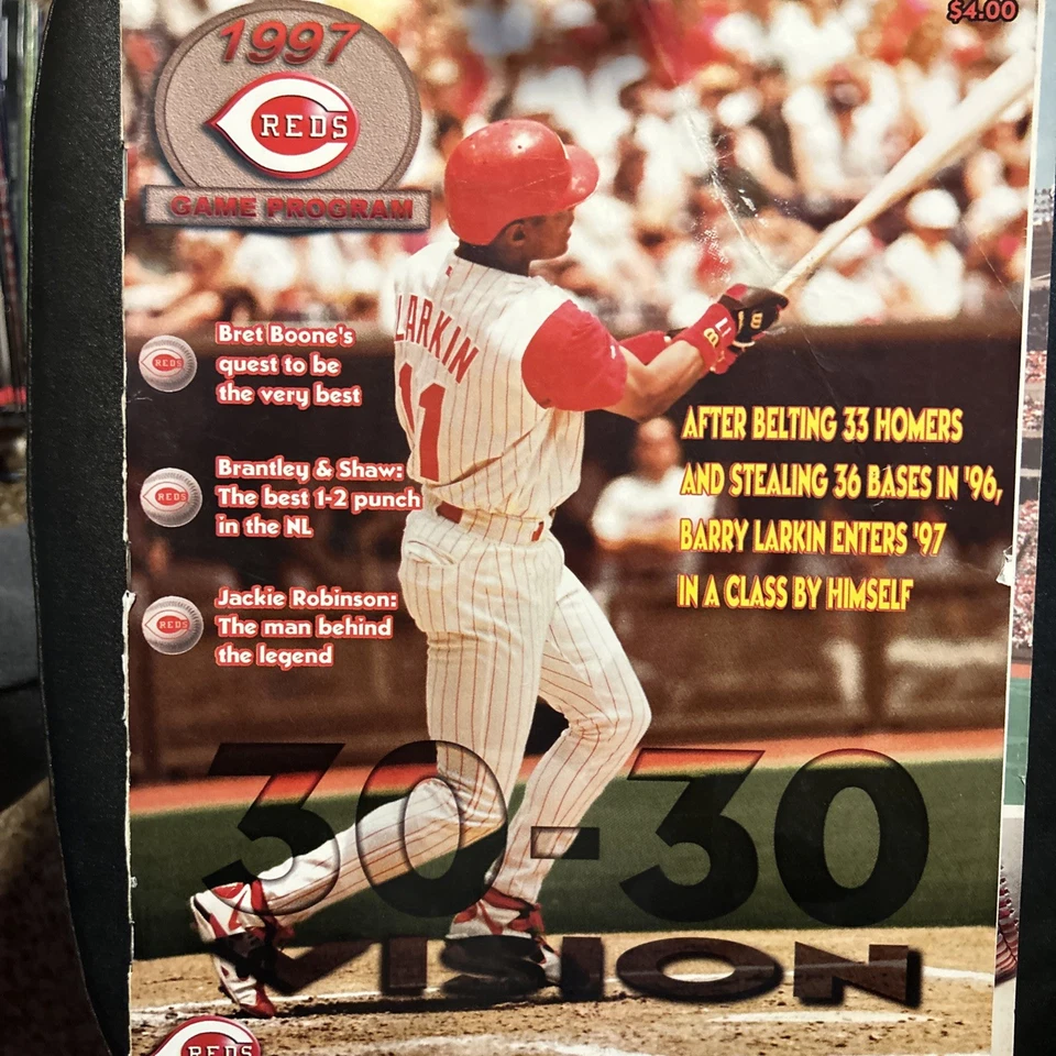 1997 Cincinnati Reds Opening Day Program with scorecard.Scored against the Cubs - Image 1 of 1