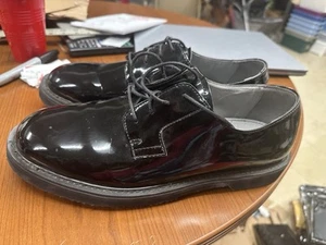 Rocky Herren 10M Schwarz Hochglanz Schnürschuhe Ölbeständig Militär Post Polizist - Bild 1 von 5