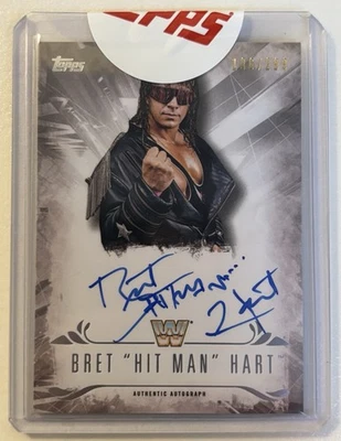 WWE 2016 Topps Undisputed Bret The Hitman Hart On Card Auto /299 Sealed - Image 1 of 2