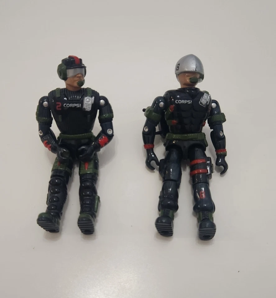Vintage Lanard The Corps Action Figure Lot Of 2 1998 Justin Case 4 Inches - Image 1 of 4