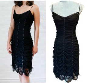 Vintage Betsey Johnson Mesh Ribbon Dress Size large - Picture 1 of 7