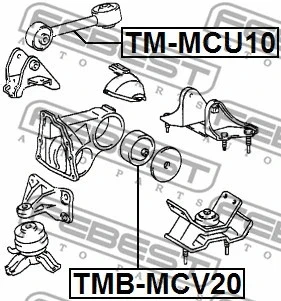 Buje de montaje de motor trasero FEBEST 1995-2001 Lexus ES300 TMB-MCV20 Foto 1 de 2