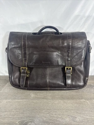 Samsonite Bolso de Cuero Marrón para Laptop Maletín Mensajero Bolso de Hombro Sin Correa Foto 1 de 4