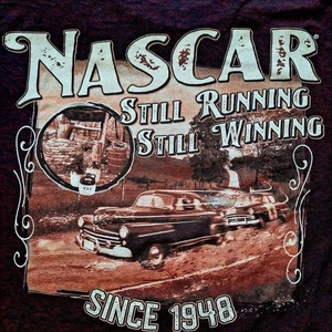 Nascar Hot Rod Hemd Herren Medium melierter Stoff Retro Grafik Unikat - Bild 1 von 7