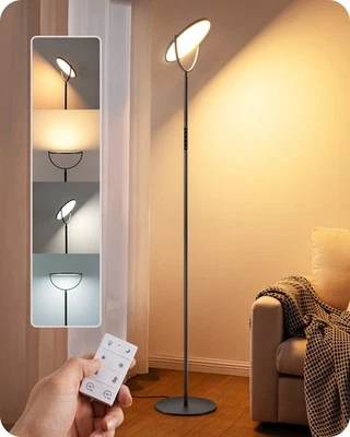 EDISHINE 76" Tall Floor Lamp,28W 2500LM Bright LED Lights for Living Room,Remote - Image 1 of 4