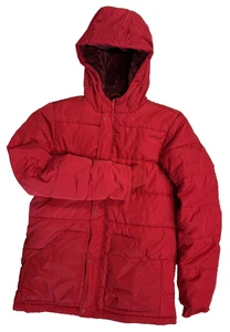 Kids' Solid Quilted Puffer Jacket - Cat & Jack Red Size XL Unisex Boys Girls - Picture 1 of 9