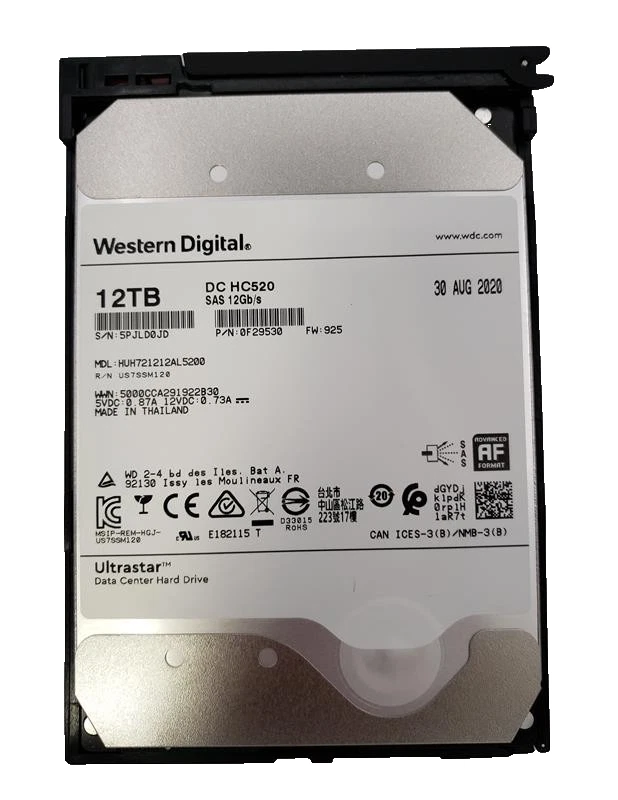 Western Digital Internal Hard Disk Drives 12 TB Storage Capacity