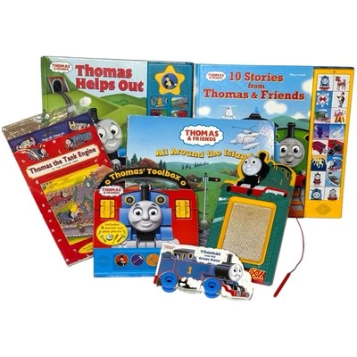 Vtg Thomas & Friends Book Toy Lot of 7 Play A Sound Drawing Pad Uniset Flap Book - Image 1 of 4