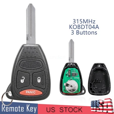 Replacement for 2005 2006 2007 Dodge Magnum Remote Car Key Fob 3 Button KOBDT04A - Image 1 of 4