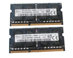 2X 4GB (8GB) SK hynixPC3L-12800S (DDR3L-1600) laptop HMT351S6EFR8A-PB - Picture 1 of 1