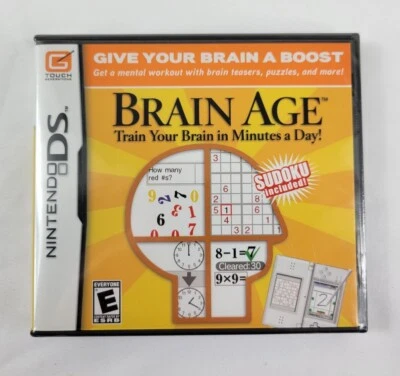 BRAIN AGE (Nintendo DS) Train Your Brain Puzzles Games Sudoku NEW Sealed  - Image 1 of 4