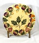 Vintage Toscane Ceramichi Hand Painted Fruits Yellow Serving Platter Plate Italy