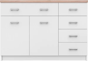 zweitürige Kommode 2D5S mit 5 Schubladen TOP MIX laminierte Platte Breite 120cm - Bild 1 von 3