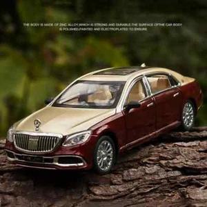 1:24 Mercedes Benz Maybach S600 Alloy Luxy Car Model Diecast Toy Sound Light - Picture 1 of 25