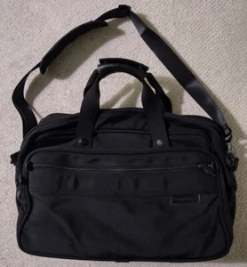 Briggs & Riley Bag Black Nylon Carry On Under-seat Luggage Weekender 17” - Picture 1 of 8