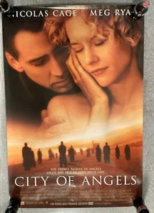 1998 WARNER BROS *CITY OF ANGELS 27x40" NICHOLAS CAGE/MEG RYAN MOVIE POSTER PB19 - Picture 1 of 5
