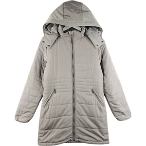 32 Degrees Womens Long Grey Walking Hiking Waterproof puffer Coat Size Medium M - Picture 1 of 14