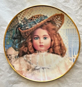 1991 Franklin Mint Hanau Doll Museum "The Antique Doll" Limited Edition Plate - Bild 1 von 2