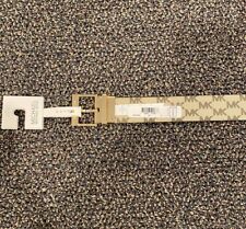 Michael Kors Genuine Leather Reversible Belt MK Monogram/Red - Size M