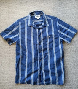 BILLABONG Mens Button Casual Shirt Size Medium M Blue short sleeve 100% Cotton - Picture 1 of 11