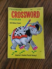 VTG April 1959 Favorite Crossword Puzzles Book Magazine Variety 96 Pages Unused
