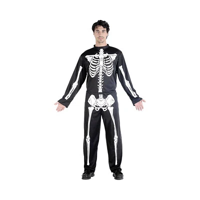 CIAO SRL Costume Travestimento Halloween Scheletro Uomo Adulto Taglia Unica Nero Bianco