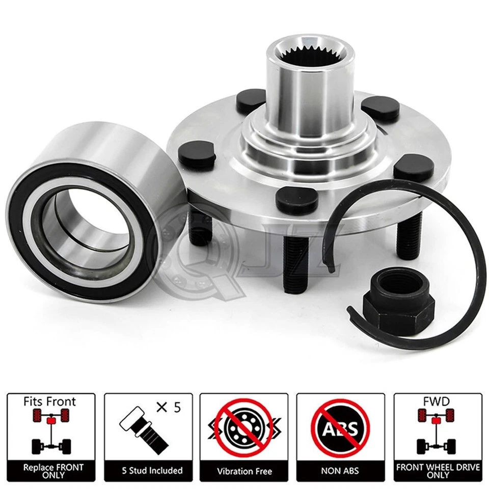 [DELANTERO (cantidad 1)] Kit de montaje de buje de rueda para Lincoln Continental 1988-1991 tracción delantera Foto 1 de 4